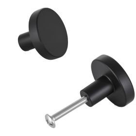 Cabinet Knobs, 10 Pack, 1.26 Inch Black Zinc Alloy Drawer Pulls & Door Handles, Mushroom Kitchen Solid Knobs Dresser Handles