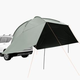 Vehicle Awning, Large 10' x 7' Shade Coverage Car Side Awning, PU2000mm UV50+ Car Awning with Extended Side Canopies and Portable Storage Bag