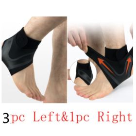 Ankle Support Brace Safety Running Basketball Sports Ankle Sleeves (Option: Black L-3Set-Leftright)