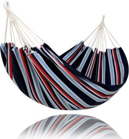 Portable Tree Hammock, Double Hammocks 2 Person with Outer Bag (size: Navy & Red  X-Large)