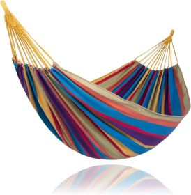 Portable Tree Hammock, Double Hammocks 2 Person with Outer Bag (size: Rainbow Stripes  X-Large)