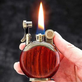 Vintage Trench Lighter,Pure Copper Cool Lighters,Reusable Windproof Antique Lighter,Soft Flame Kerosene Lighters for Collection Decorative Gift ( (Model: A)