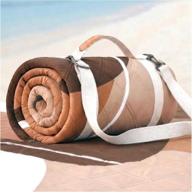 Waterproof Picnic Blanket Outdoor Camping Beach Mat Extra Large Foldable Car Essential Roadtrip Gadget Rv Accessories Glamping Tent Gear Must Hav (size: Abstract Brown   80''*80'')