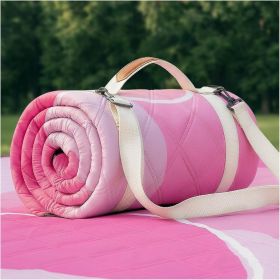 Waterproof Picnic Blanket Outdoor Camping Beach Mat Extra Large Foldable Car Essential Roadtrip Gadget Rv Accessories Glamping Tent Gear Must Hav (size: Abstract Pink   80''*80'')